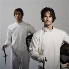 Portrait of two fencers. Date : 2008