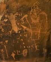 Woman giving birth petroglyph, Utah.