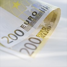 Close up of paper euro.