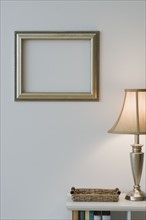 Empty frame in home interior.
