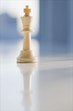 Close up of chess king.