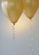Balloons and ribbons.