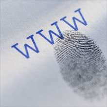 Fingerprint and world wide web acronym.
