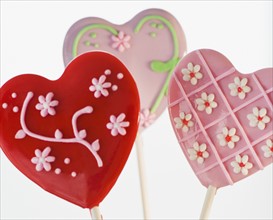 Valentine’s Day lollipops. Photographe : Daniel Grill