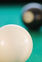 Close up of pool balls. Photographe : Christopher Grill