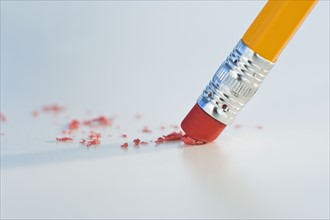 Close up of pencil eraser. Photographe : Daniel Grill