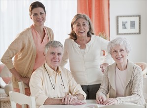 Senior adults in retirement community.