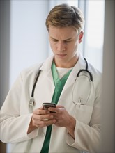 Doctor text messaging.