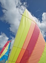 Colorful boat sails.