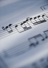 Close up of sheet music.