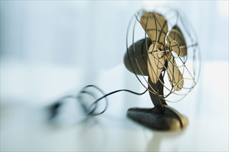 Close up of antique fan.