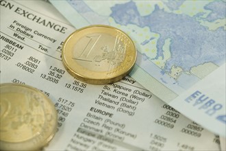 Euros and exchange rates.