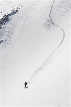 Skier skiing on snow Aspen Snowmass, Aspen, Colorado, USA . Photographe : Shawn O'Connor