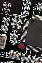 Close-up of computer chip.