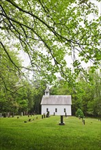 A church and graveyard in Smoky Mountain National Park.