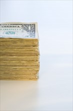 Stack of dollar bills