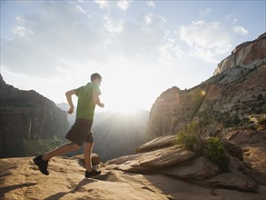 A man running at Red Rock