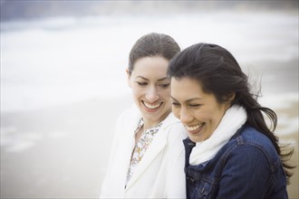 Two girl friends at the beach