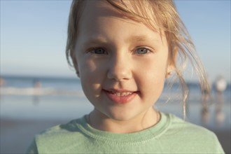 A young girl at the beach