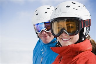 Couple on ski vacation