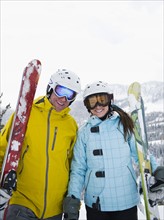 Couple on ski vacation