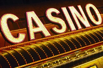 Las Vegas casino sign.