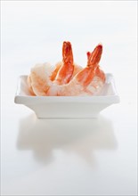 A plate of shrimps.