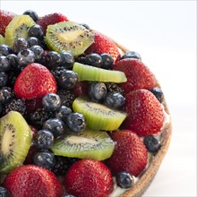 A fresh fruit tart.