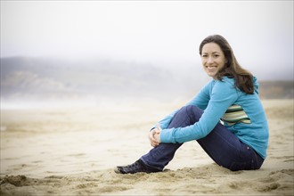 A woman at the beach