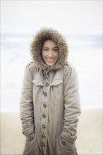 A woman at the beach