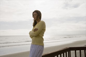 A woman at the beach