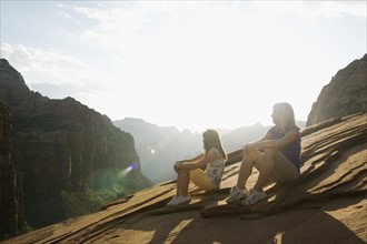 A mother and daughter at Red Rock