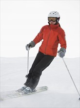 A downhill skier