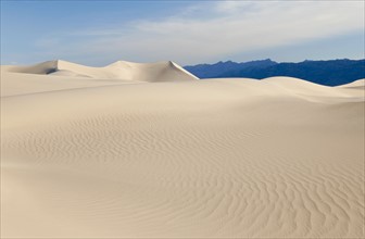 Sand dunes in the desert.