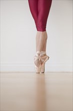 A female ballet dancer.