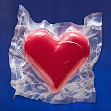 Shrink wrapped heart