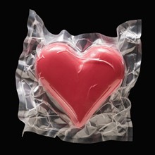 Shrink wrapped heart
