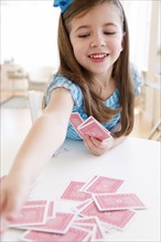 Child playing cards