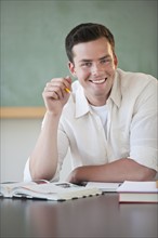 Male student smiling.