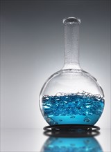 Beaker of blue mixture