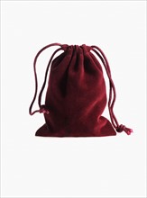 Red drawstring bag