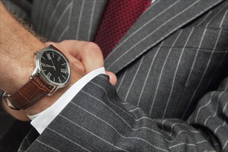 Man wearing wristwatch