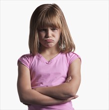 Portrait of angry young girl