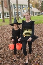 Children dressed up for Halloween.
