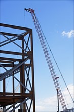 Crane at construction site