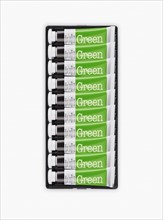 Green paint tubes