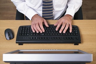 Man typing
