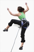 Studio Shot of a woman climber