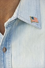 American flag pin.