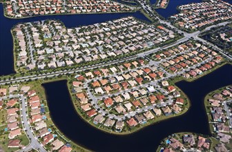 Aerial view of neighborhood in Florida. Photographer: fotog